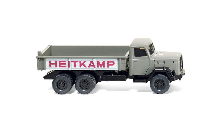 Flatbed dumper truck (Magirus Saturn) "Heitkamp"