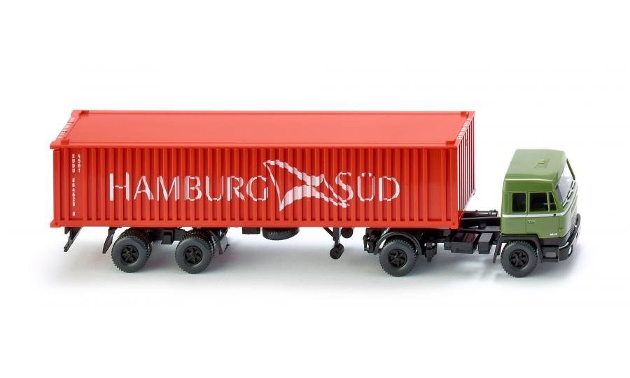 Container carrier articulated truck - Büssing BS 16 "HH-Süd"