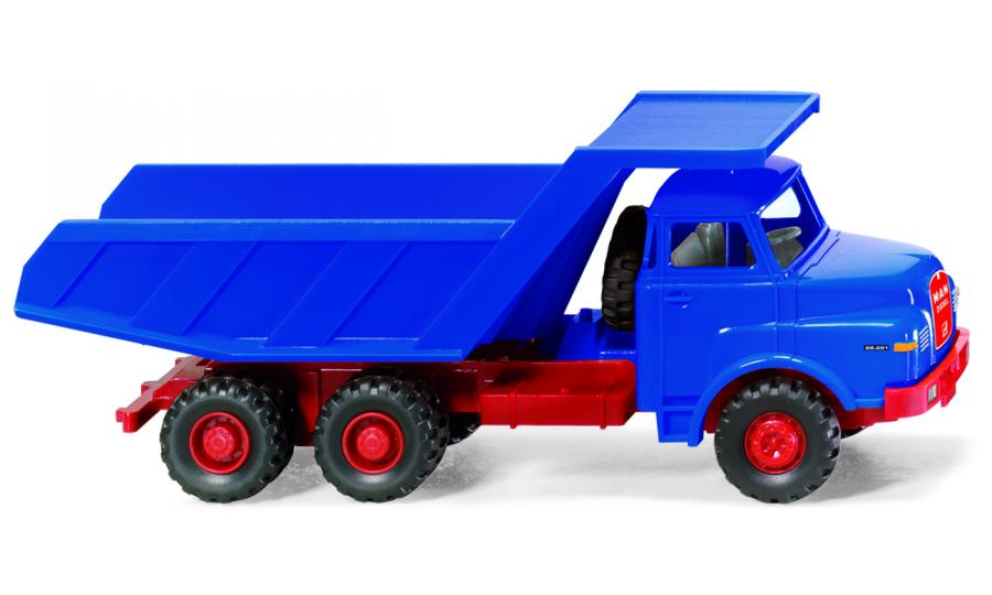 Dump trailer (MAN 26.281) signal blue/red