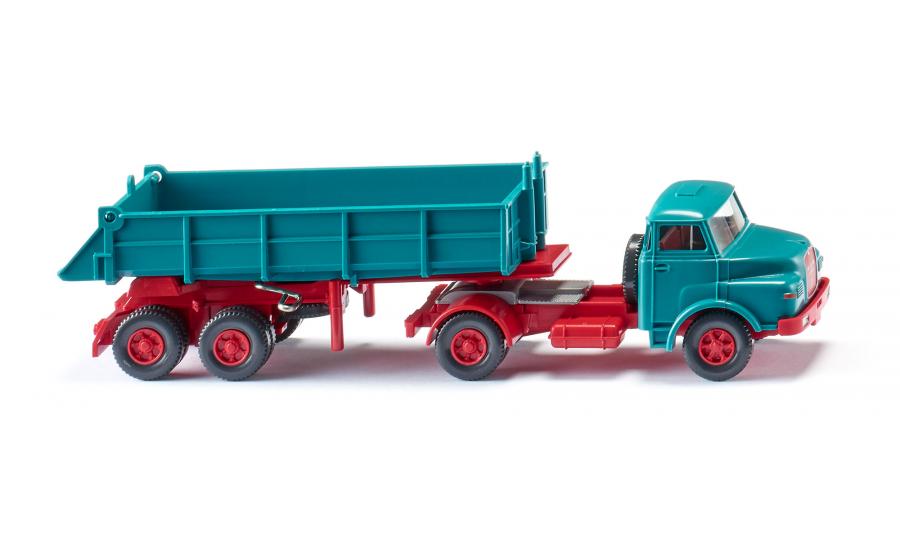 Rear tipper lorry (MAN) blue/red