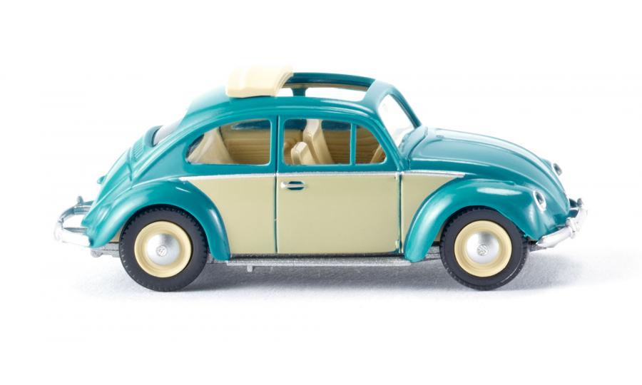 VW Beetle 1200 w. folding roof turquoise/ivory beige