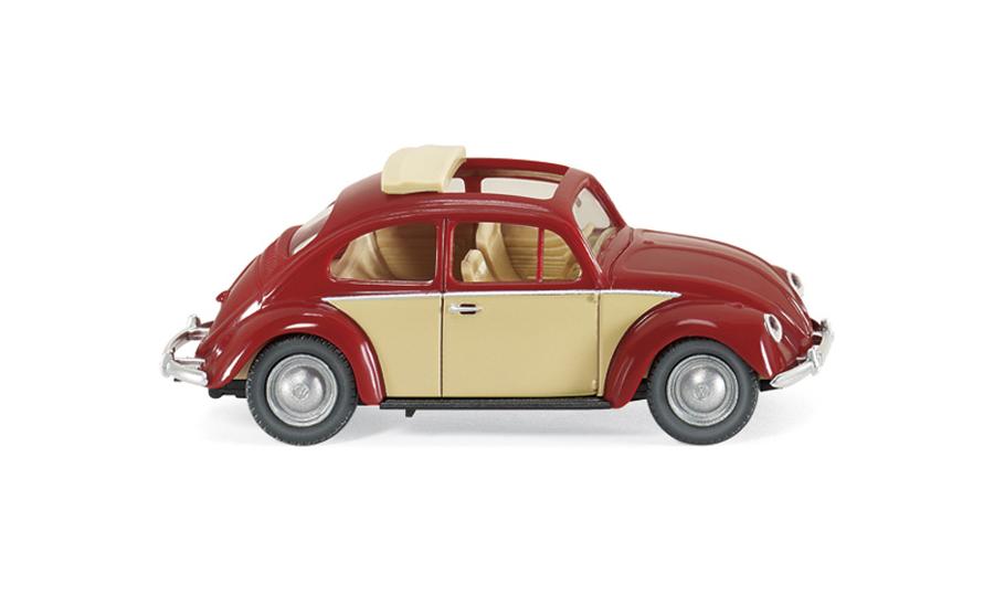 VW Käfer 1200 mit Faltdach - purpurrot/elfenbeinbeige